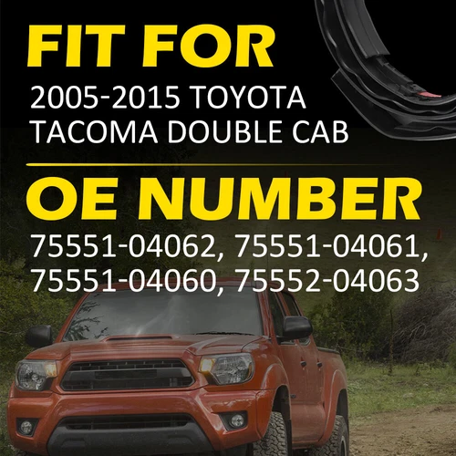 2PCS LH+RH Roof Molding Drip For 2005-2015 Toyota Tacoma Double Cab 75552-04063 - Picture 4 of 22
