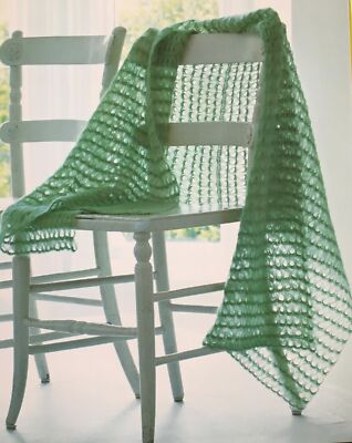 Home Printed Crochet Pattern - Broomstick Lace Shawl - 0043