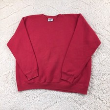 Vintage 90s Lee Made USA Crewneck Sweatshirt XXL 2XL Grunge Red Blank