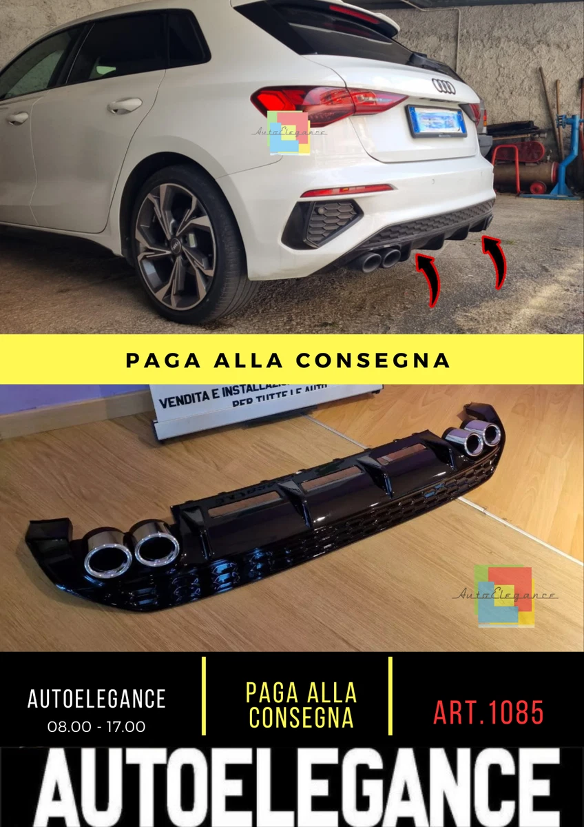 Maxton Design - Splitter anteriore compatibile con Audi S3 8P (2006-2008