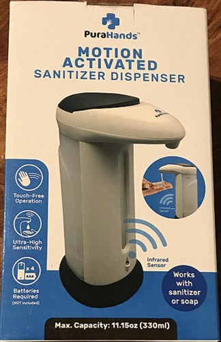 PURAHANDS SOAP & SANITIZER Motion Activated Dispenser, 11.5oz Max USA SELLER - 第 1/3 張圖片