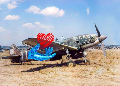 WW2 Color Photo Japanese Kawasaki Ki-61 Hien / Tony  19th Sentai Philippines