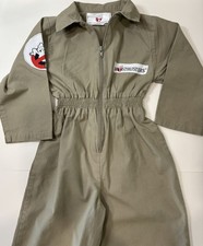 Vintage Original GHOSTBUSTERS Jumpsuit Kids Size 4 Khaki Costume Coveralls 1988