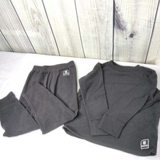 Burton Kids Size XS Heavyweight Fleece Baselayer DryRide Black Top Bottom Set