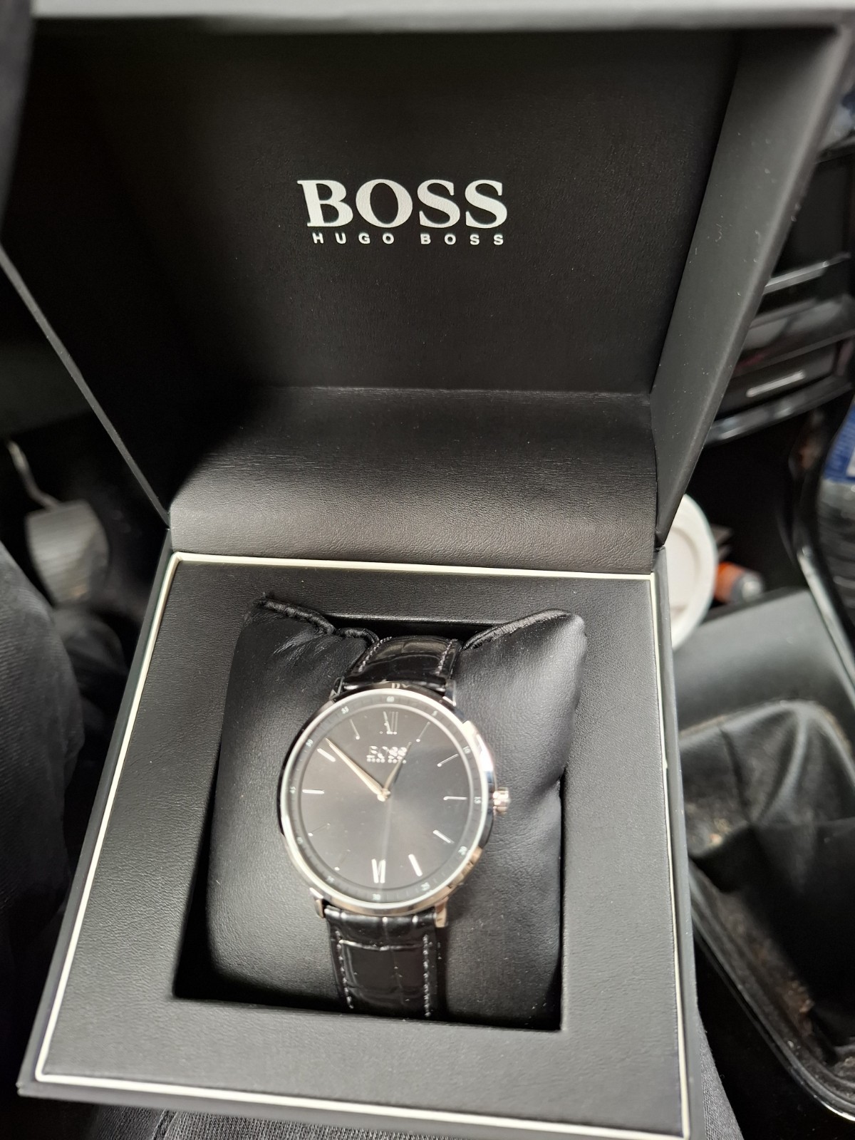 Montre Hugo Boss Homme Quartz 1513647 avec pile neuve cadran noir