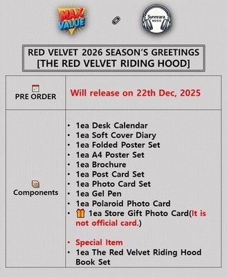 RED VELVET 2026 SEASON'S GREETINGS [THE RVT RIDING HOOD] / FULL