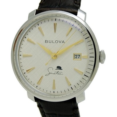 Bulova Frank Sinatra Uhr Automatik 40mm Lederband aus Japan