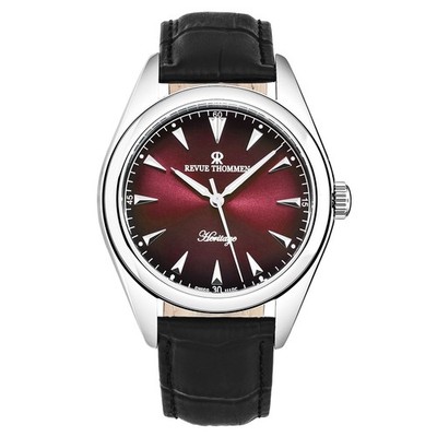 Revue Thommen Men's 'Heritage' Red Dial Swiss Automatic Watch 21010.2536