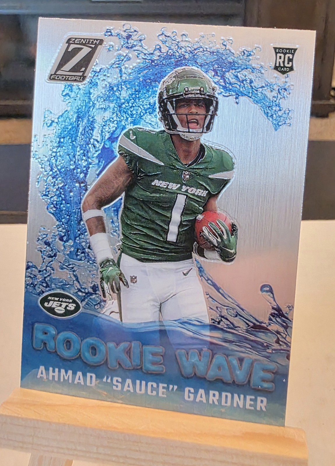 2022 Zenith Ahmad Sauce Gardner Rookie Wave Silver Prizm Card RC #RW-AG NY Jets