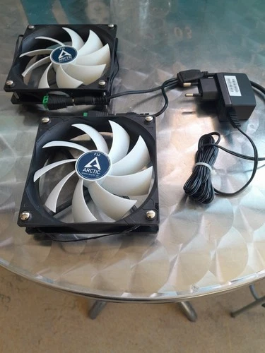2 X ARCTIC F12 VENTILATEUR PC FAN PALES BLANCHES + CABLE SECTEUR