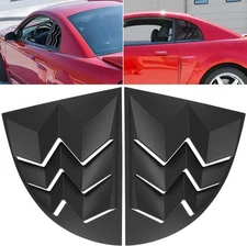 2pcs Side Window Scoop Louvers ABS Sun Shade Cover for Ford Mustang 1999-2004