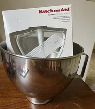KitchenAid KFE5T Tilt Head Flex Edge Beater  And K45 steel twist lock bowl. 