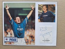 PAUL GASCOIGNE RANGERS LEGEND HAND-SIGNED CLUB-CRESTED CARD (3)