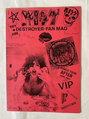 KISS DESTROYER FAN MAG NO. 5 GERMAN FANZINE 1992 GENE SIMMONS ACE FREHLEY PAUL 