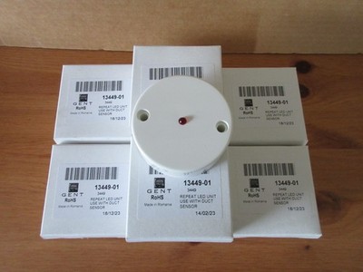 Gent 13449-01 Wiederholte LED-Einheit Verwendung mit Kanalsensor Brandneu Gent Feueralarm x15