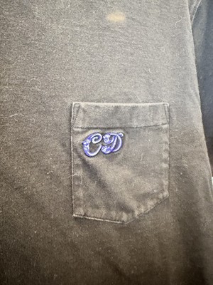 Dior And Kenny Scharf Black Purple CD Logo Pocket Short Sleeve T