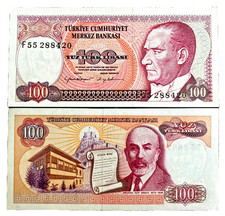 MINT Turkey 100 Lira 1984 Banknote World Paper Money UNC Currency Bill