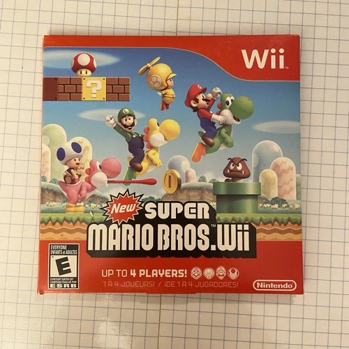 New Super Mario Bros. Wii (Nintendo Wii, 2009) USA Slip Packaging Version