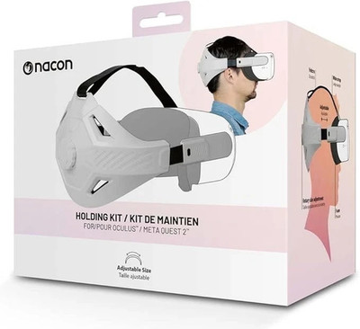 Kopfhalterung für Meta Quest 2 & Oculus Zubehör VR Brille Weiß Nacon Holding Kit