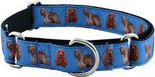 Country Brook Petz Cocker Spaniel Ribbon Martingale Dog Collar