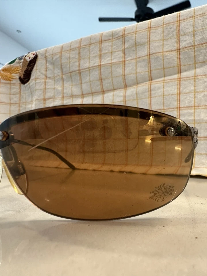 Gafas de sol Harley-Davidson HD700 lentes marrones envolventes sin montura 2005 B-0287 Foto 4 de 4
