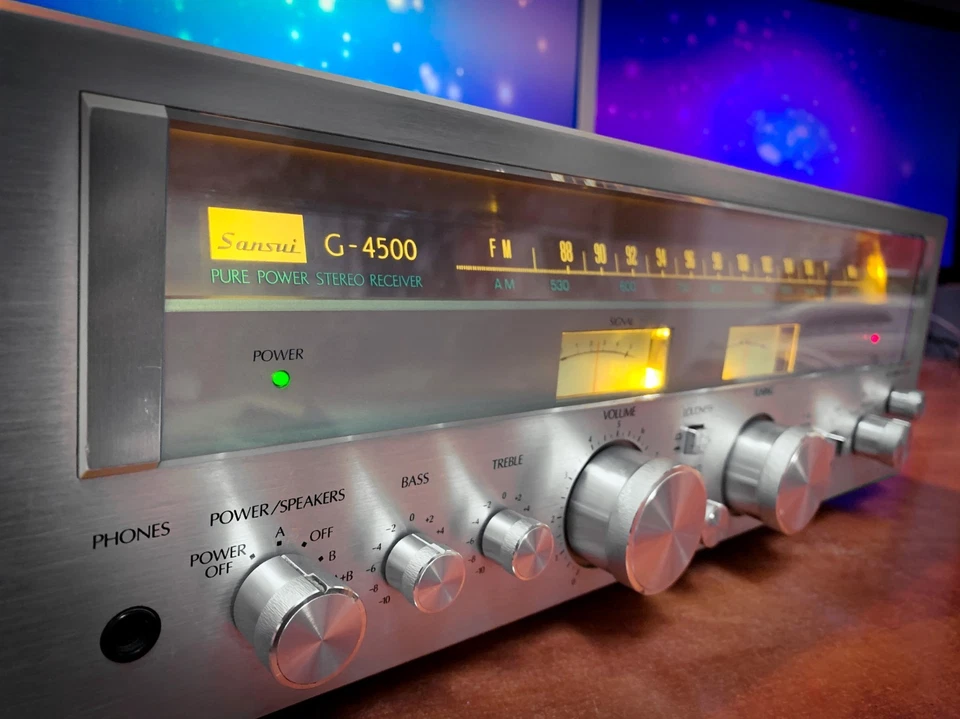 SANSUI G-4500 🌈RaRe🌈 Vintage Stereo Receiver - Image 3 of 4