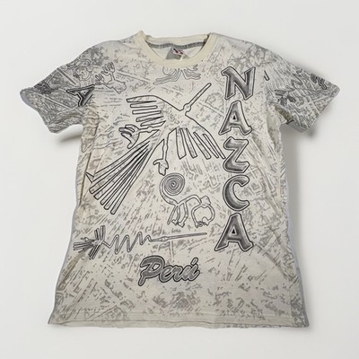 Rufyars Peru AOP Nazca Beige Short Sleeve Shirt Size M (A21)