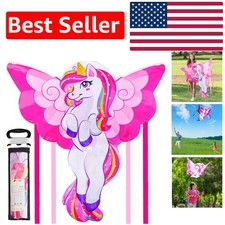 Huge Unicorn Kite 43.3'' for Kids  Adults - Perfect for Beach Adventures