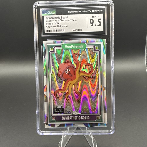 2025 Topps Chrome VeeFriends Sympathetic Squid RayWave Refractor #/199 CGC 9.5