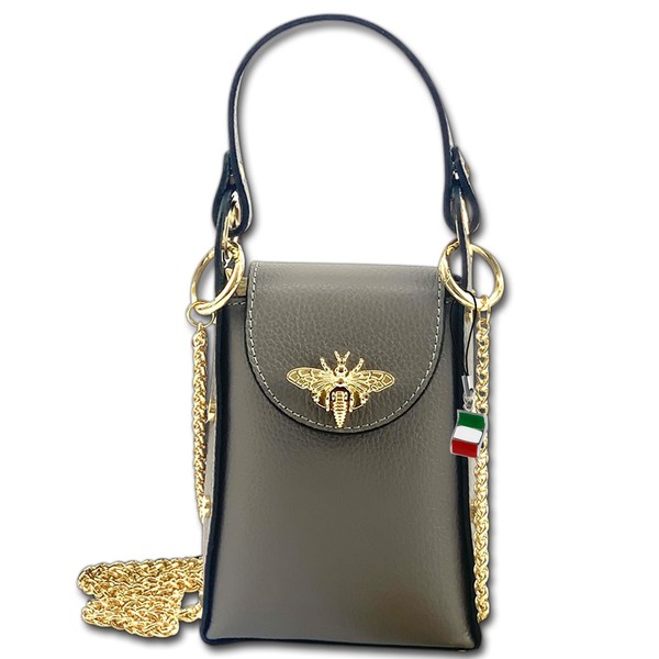 Florence UmhäNgetasche Biene Damen Handtasche Echtleder Grau OTF813K-image
