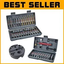 Durable 40-Piece Pin Punch Set with Hammer & Bench Block for Professionals