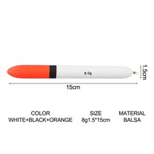 Pike and Predatory Fish Balsa Wood Float Set with High Visibility Tips