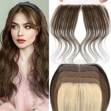 Hand-Tied Front Forehead Hairline Human Hair Patches Full Lace Topper Hairpiece
