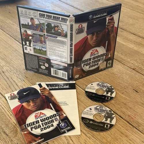 Tiger Woods PGA Tour 2004 (Nintendo GameCube) Tested CIb - Double Disc Case