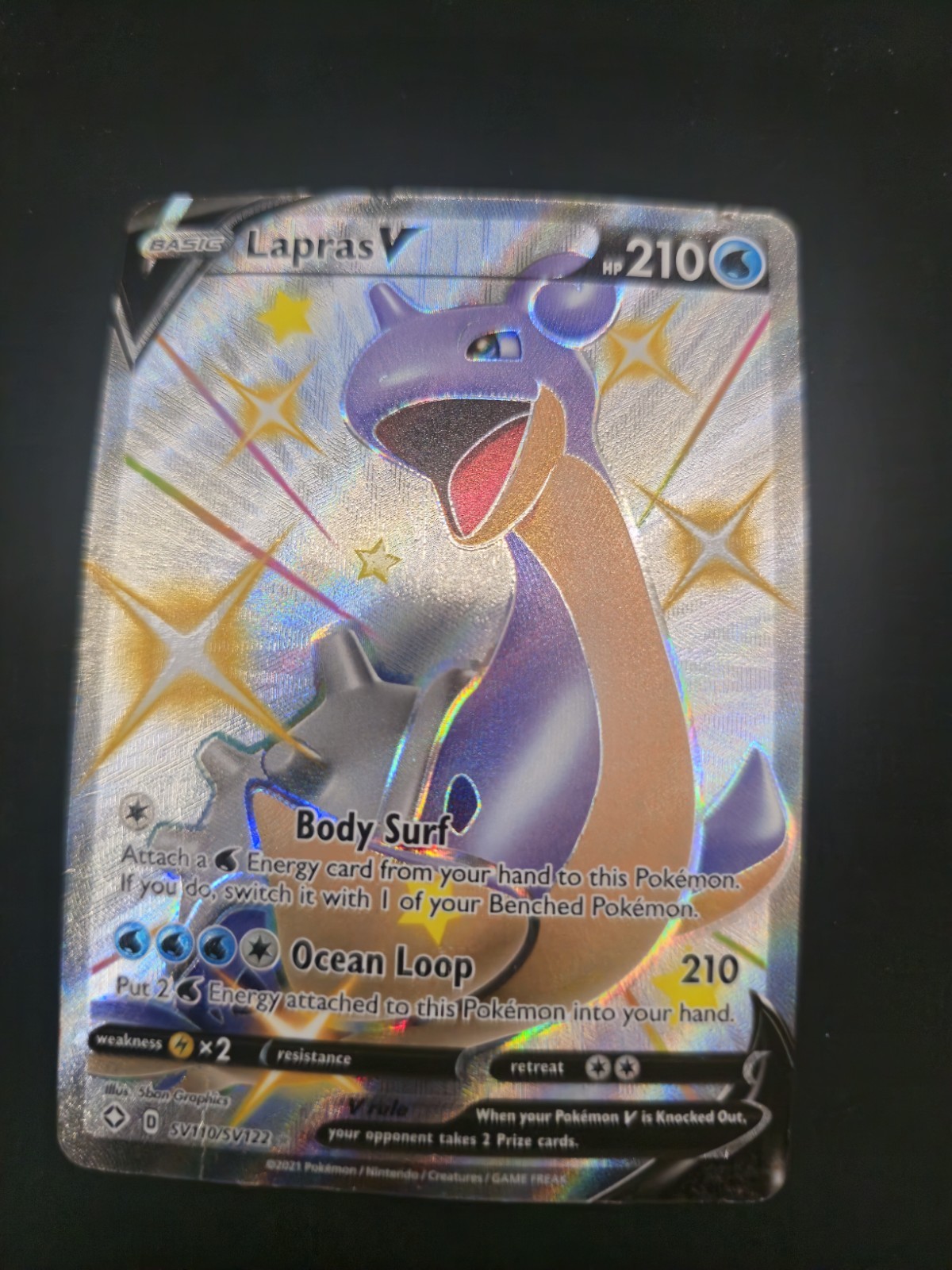 Lapras V #SV110/SV122 Shining Fates: Shiny Vault Shiny Holo Rare NM