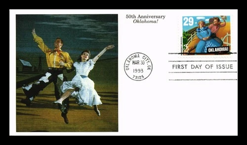 US COVER OKLAHOMA BROADWAY MUSICALS FIRST DAY ISSUE MYSTIC CACHET