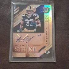Aaron Jones Gold strike Platinum parallel 02of49. asking 100 or best offer