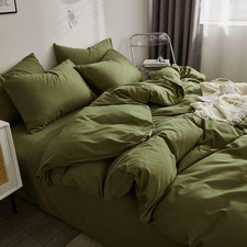 King Comforter Set Dark Green, Olive Green Soft Reversible All Season down Alter