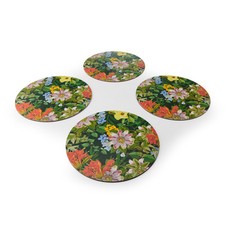 CREATIVE TOPS Platzdeckchen & Untersetzer Set 'Wild Field Poppies' – Mit Korkrückseite