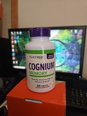 Natrol Cognium Memory, Brain Health Supplements, For Memory 60ct. Exp: 08/27