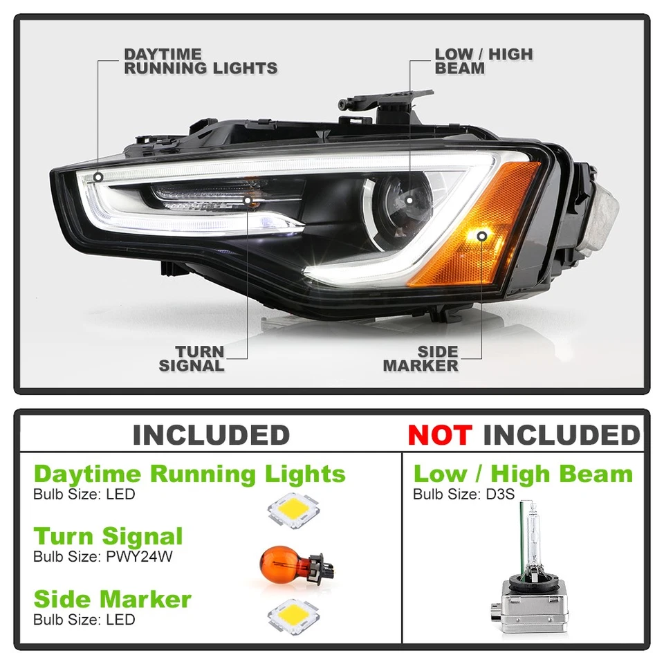 Faros proyectores LED DRL para Audi A5 S5 2013-2017 [HID/Xenón sin AFS] Foto 3 de 4