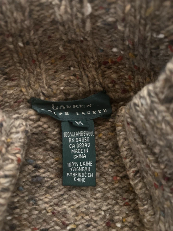 Suéter Vintage Polo Ralph Lauren Cuarto Cremallera Talla Mediana Foto 3 de 4