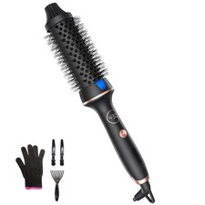 Thermal Brush for Blowout Look, 1.5 Inch Heated Round Brush for Loose Curl,Vo...