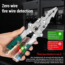 Folding Stylus Screwdriver Wire Stripper with Voltage Tester Electrical Pliers