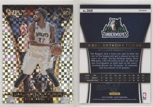 2015-16 Panini Select Courtside Silver Prizm Karl-Anthony Towns #268 Rookie RC