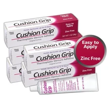 Cushion Grip Soft Pliable Thermoplastic For Refitting Dentures 1 Oz (5 Pack)