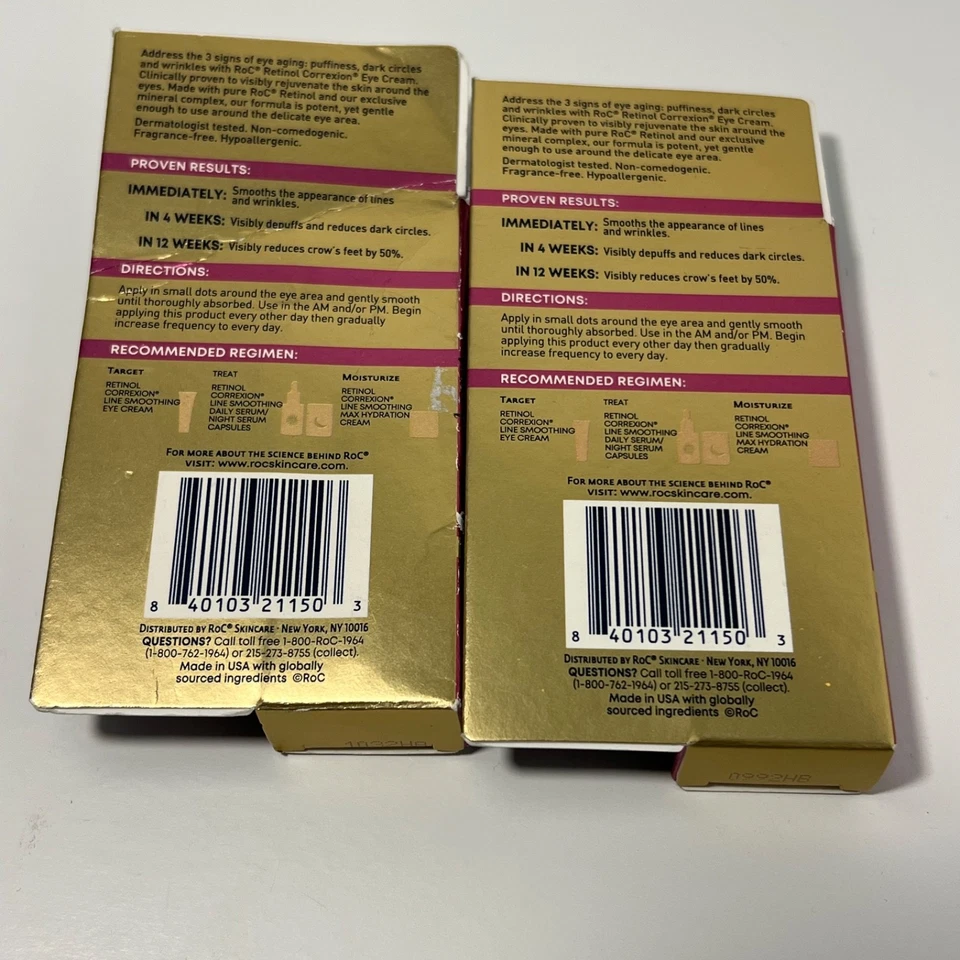 2x RoC Retinol Correxion Line Smoothing Anti-Aging Eye Cream, 15ml/0.25oz each - Image 2 of 2
