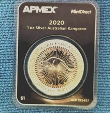 2020 Australia 1 oz Silver Kangaroo (MintDirect® Single)