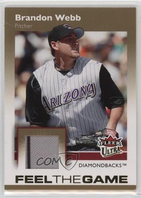2007 Fleer Ultra Feel The Game Materials Brandon Webb #FG-BW no9