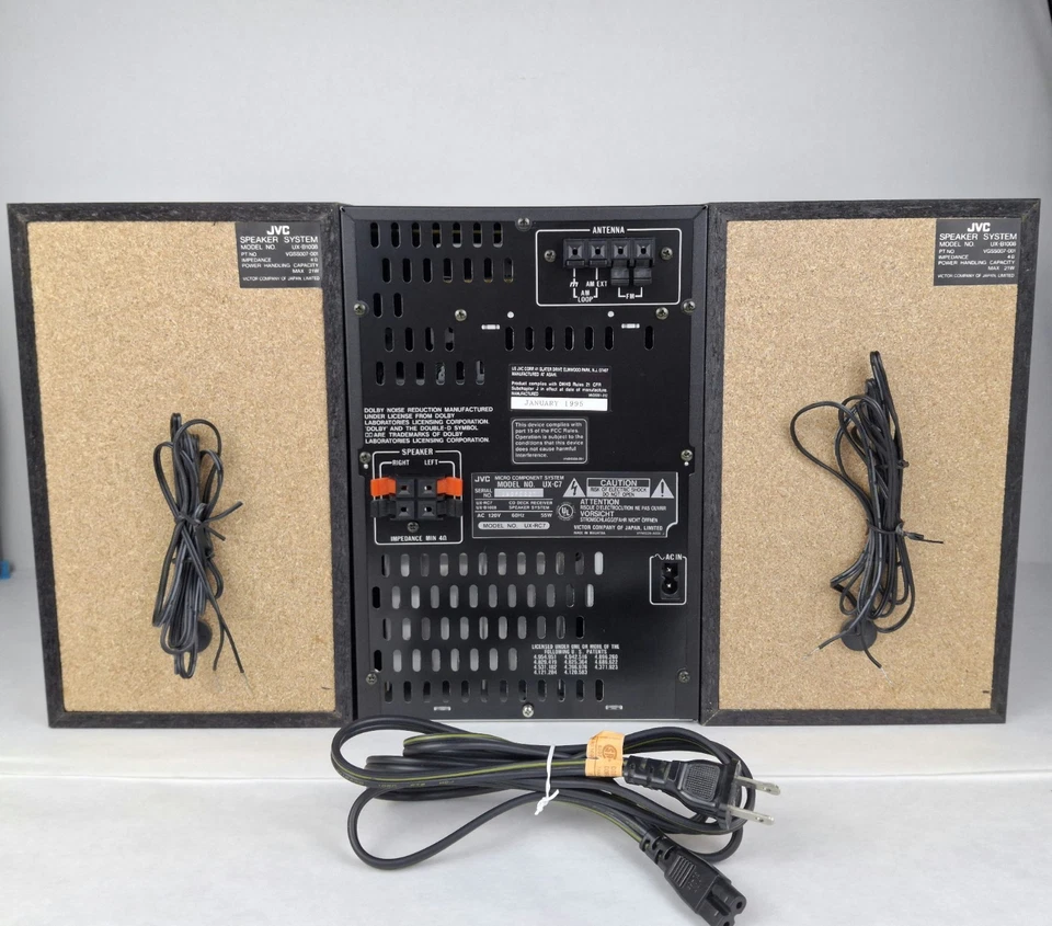 JVC UX-C7 Micro Component 6-Disc CD Changer & Cassette Deck | Near Mint | Tested - Image 2 of 4